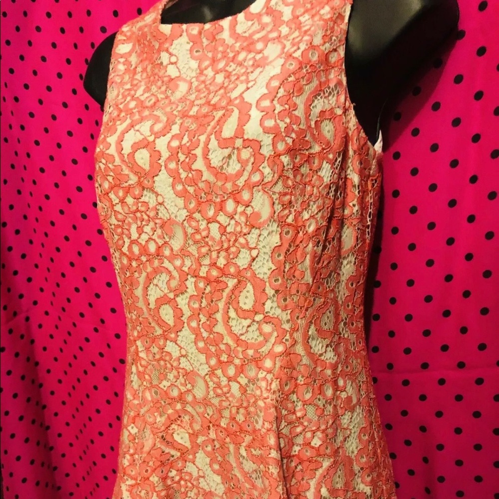 Tommy Hilfiger peach crotchet dress size 2 NWOT
